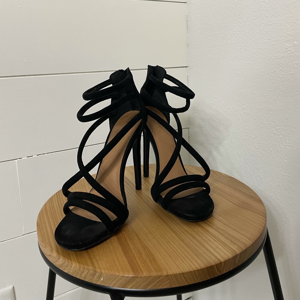 Black Strappy Heels